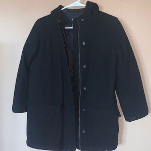 Old navy wool coat hooded jacket sz 12 euc
